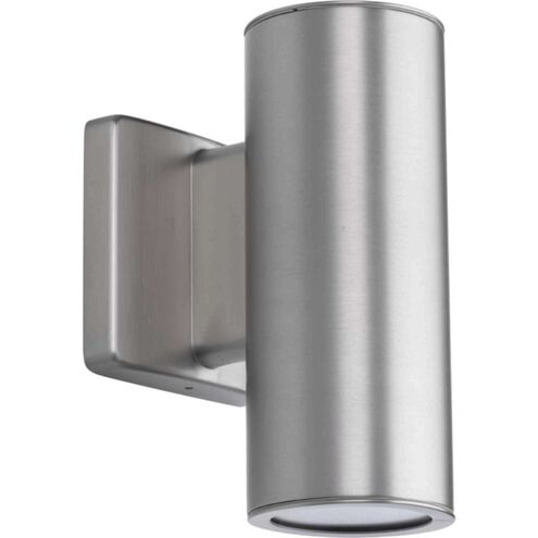 Cylinders Outdoor Wall Mount Up/Down Cylinder in Satin Nickel, Progress LED