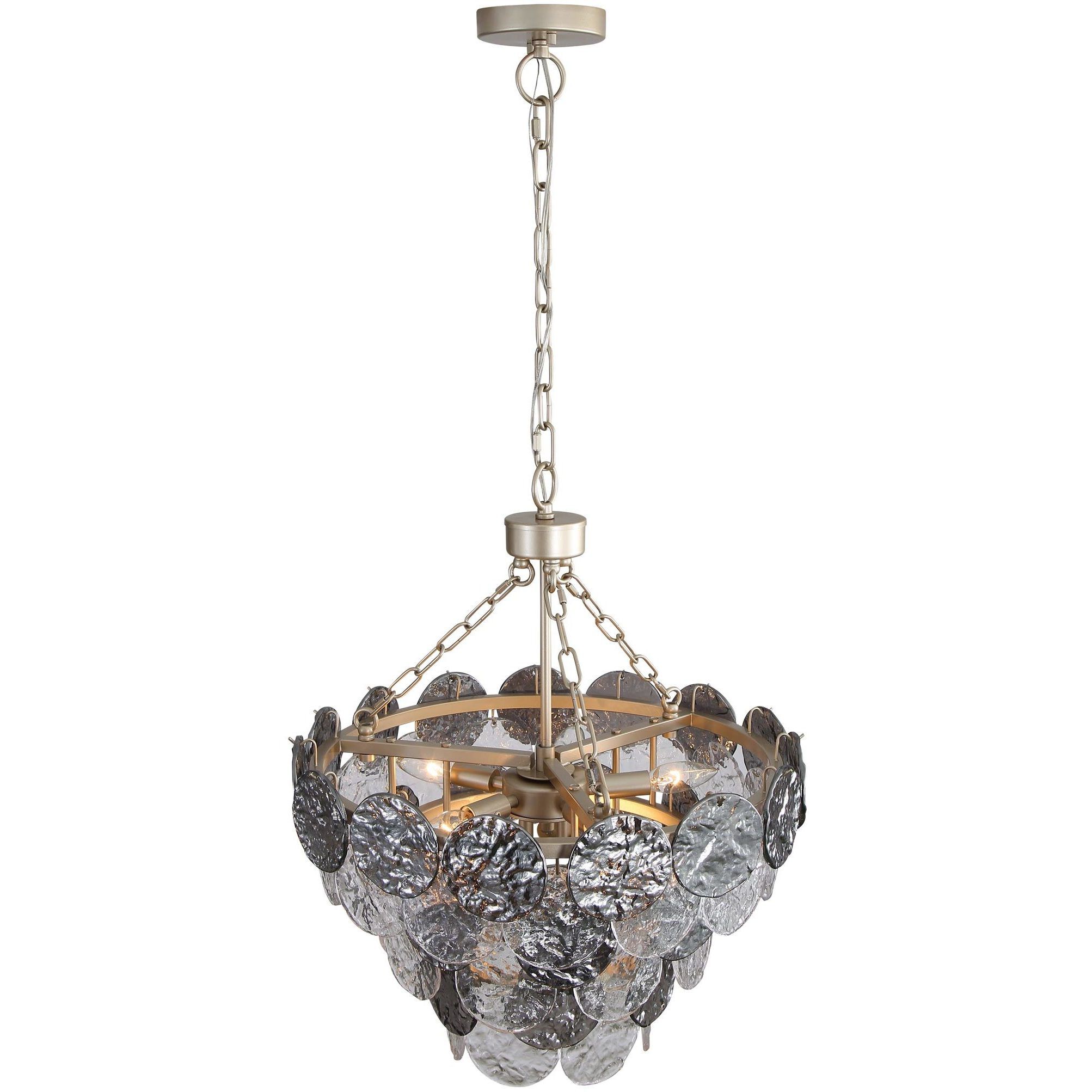 Yep Cascada Pendant Ceiling Light in Smoke Plated Glass, 3 Tier