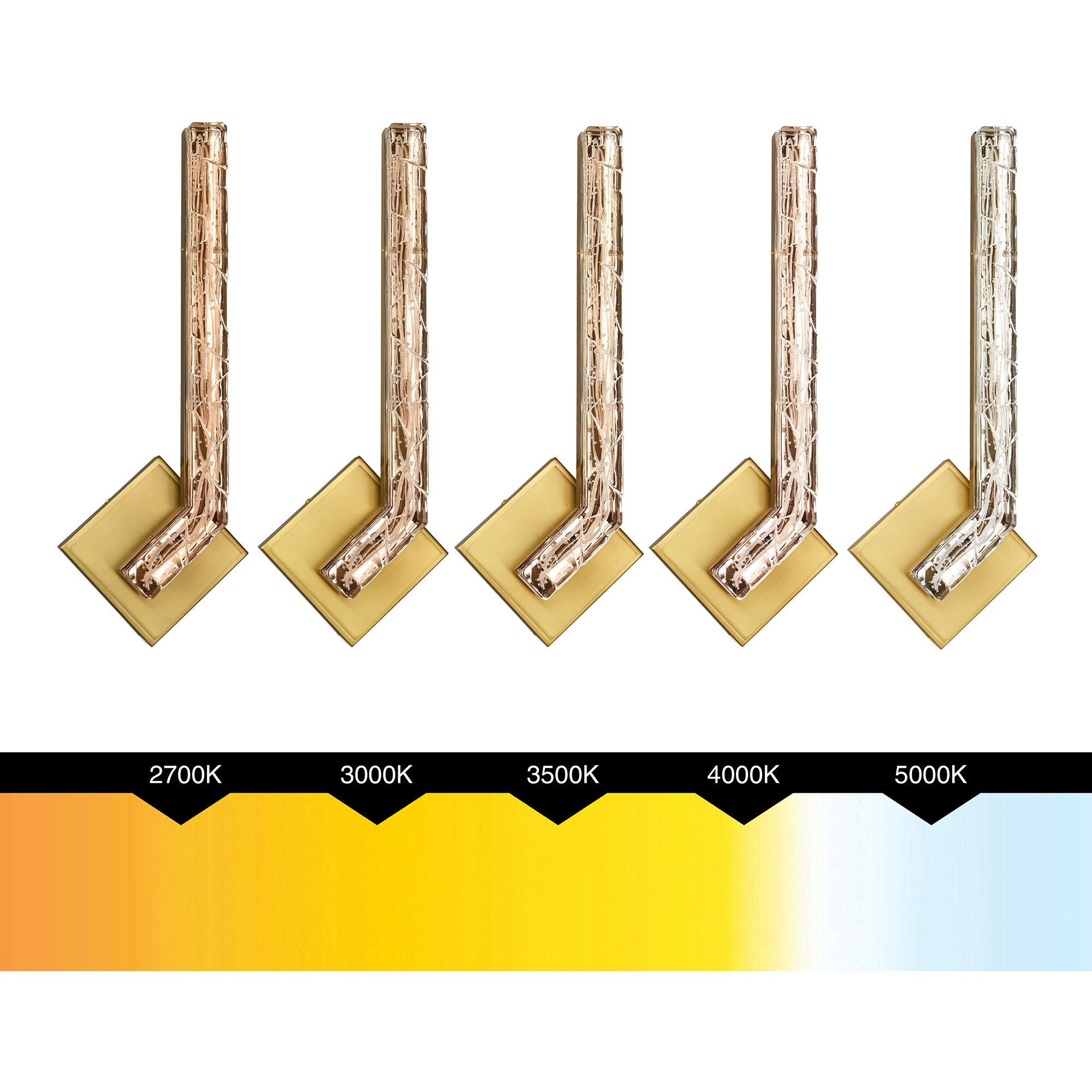 Contour LED 7.2 inch Brass Wall Light