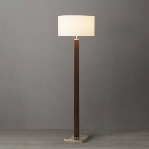 Tambo 63 inch 23.00 watt Dark Walnut and Weathered Brass Floor Lamp Portable Light