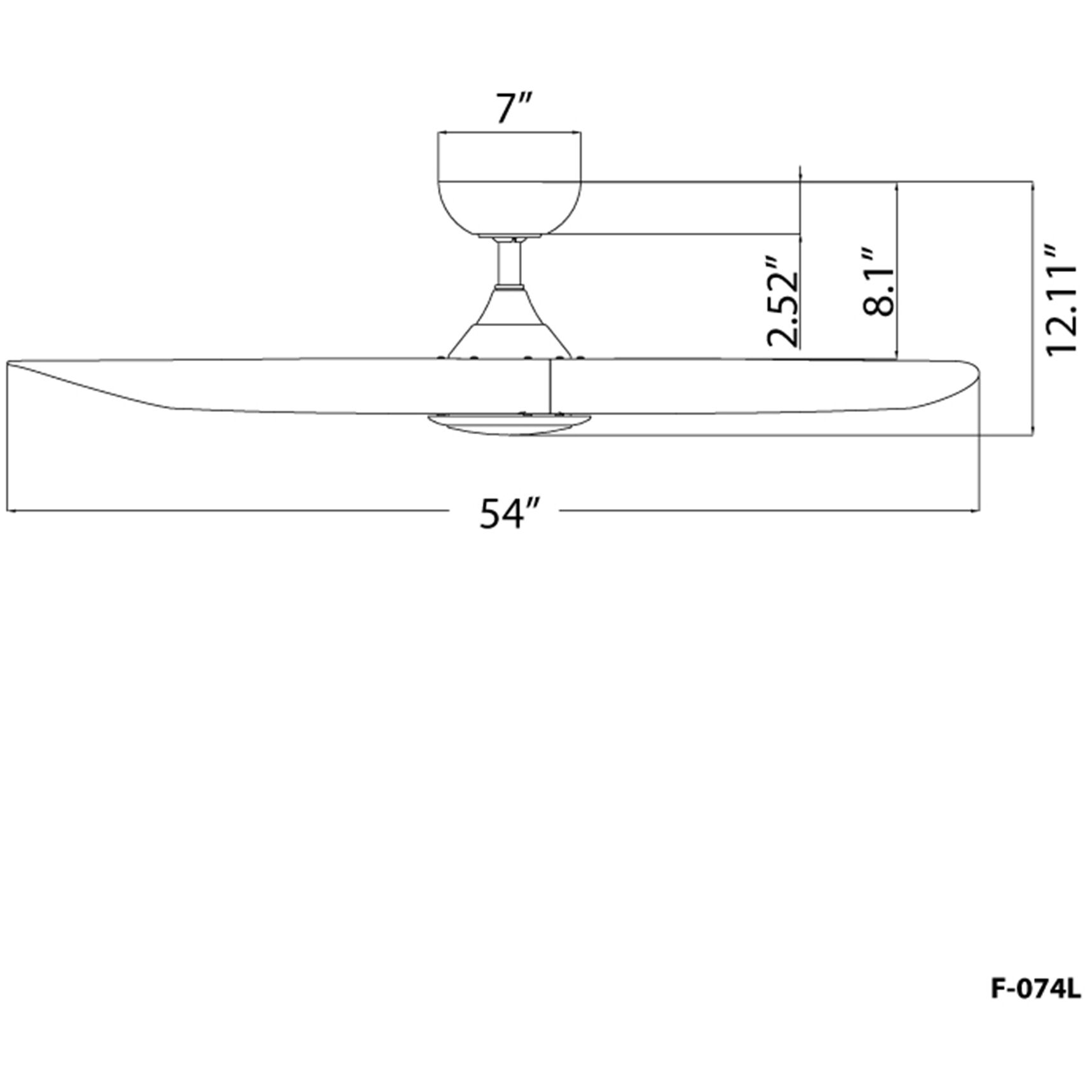 Swirl 54 inch Soft Brass Matte Black with Matte Black Blades Downrod Ceiling Fans, Smart Fan