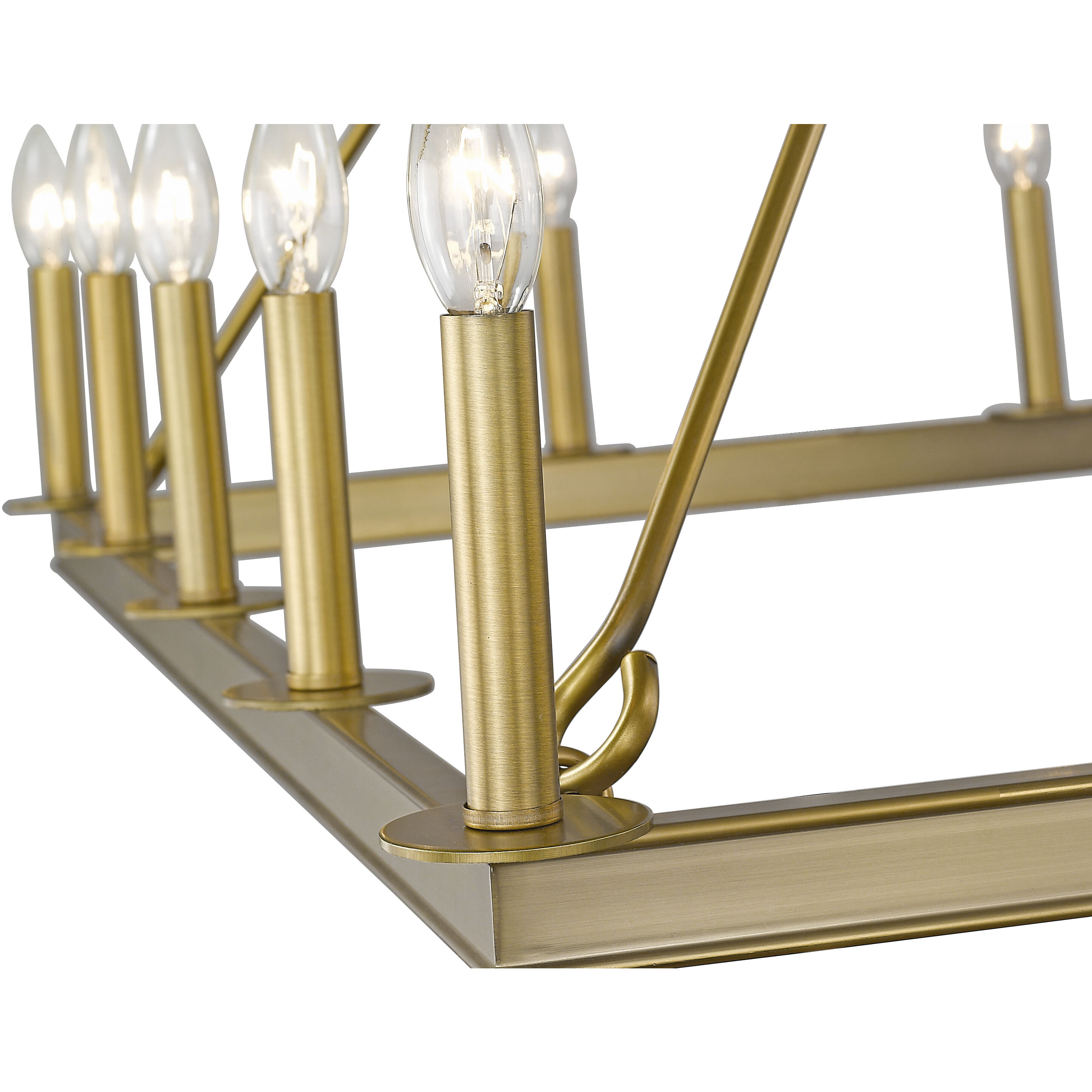 Barclay 16 Light 45 inch Olde Brass Chandelier Ceiling Light