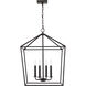 Emma 4 Light 17 inch Matte Black Pendant Ceiling Light