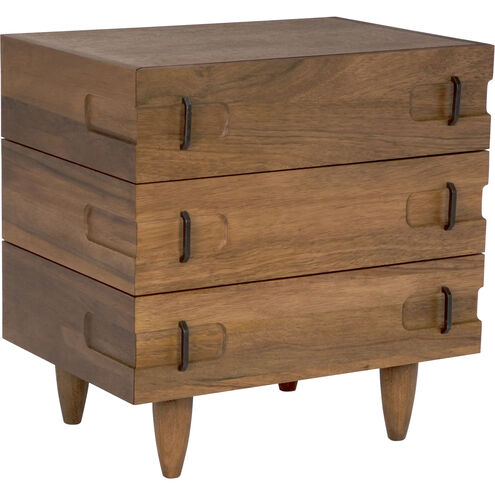 David 32.5 X 32 inch Dark Walnut Side Table