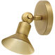 Dom 7 inch 9.00 watt Heritage Brass Adjustable Sconce Wall Light, Small