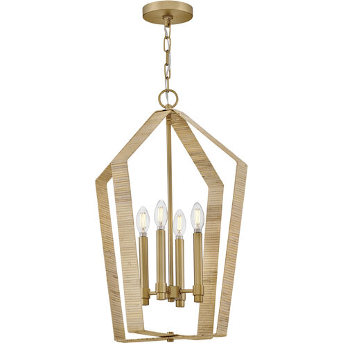 Sammi 4 Light 17 inch Lacquered Brass Pendant Ceiling Light