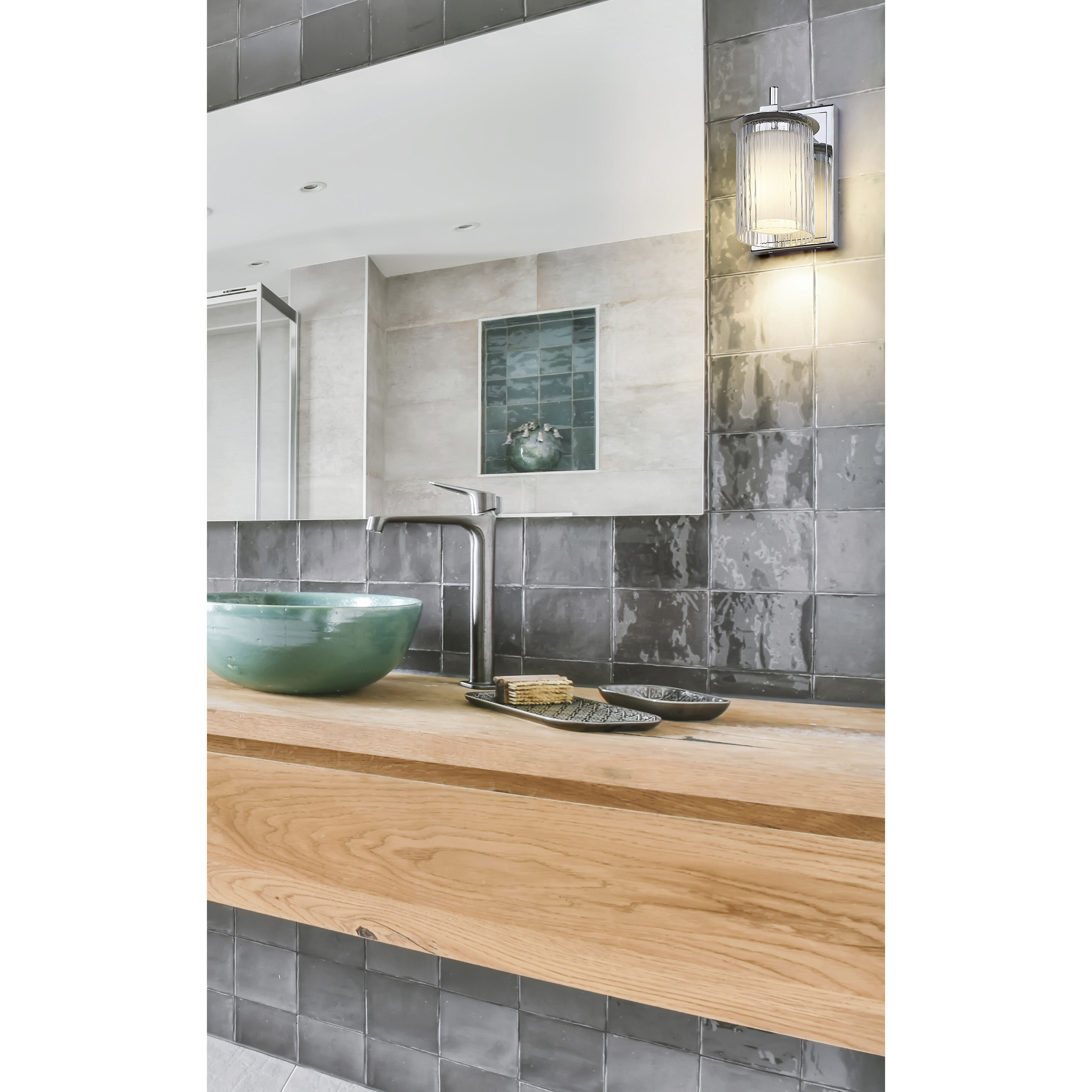 Grayson 1 Light 4.75 inch Chrome Wall Sconce Wall Light