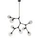 Organic LED 40 inch Vintage Brass Chandelier Ceiling Light