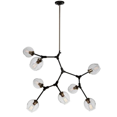 Organic LED 40 inch Vintage Brass Chandelier Ceiling Light
