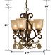 Norwalk 4 Light 17 inch Bronze Umber Mini Chandelier Ceiling Light in Golden Teak Hand Cut