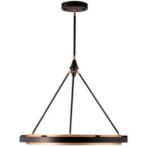 Duo LED 31.25 inch Classic Black with Gold Shimmer Pendant Ceiling Light