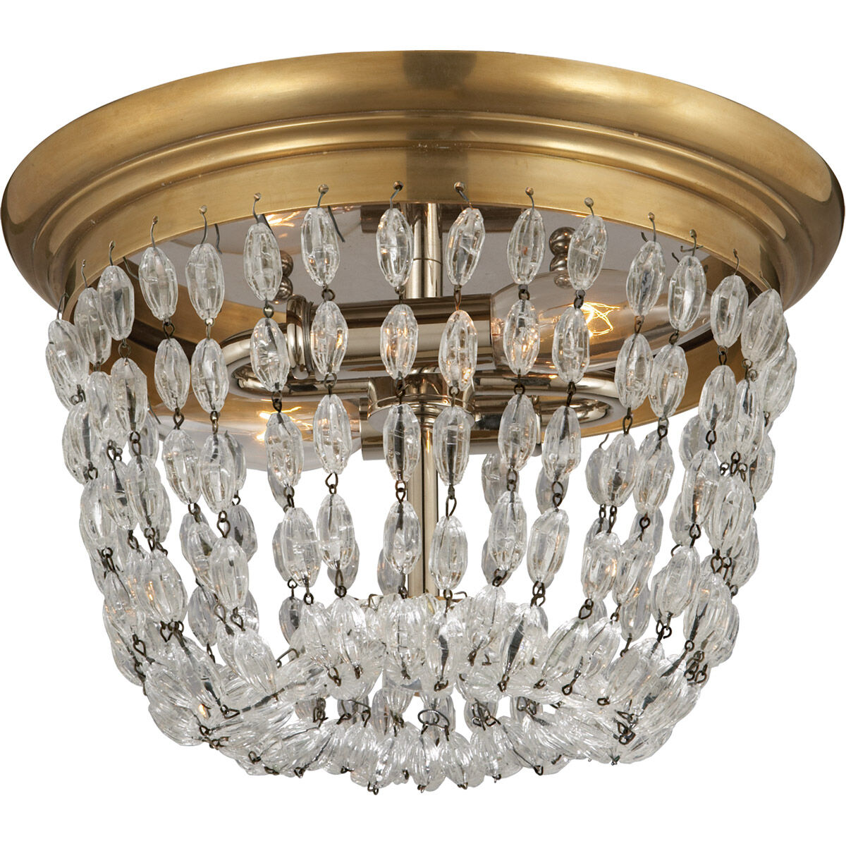 Chapman & Myers Paris Flea Market 2 Light 10 inch Antique-Burnished Brass Flush Mount Ceiling Light, Small