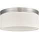 Oak Valley 2 Light 12 inch Chrome Flush Mount Ceiling Light