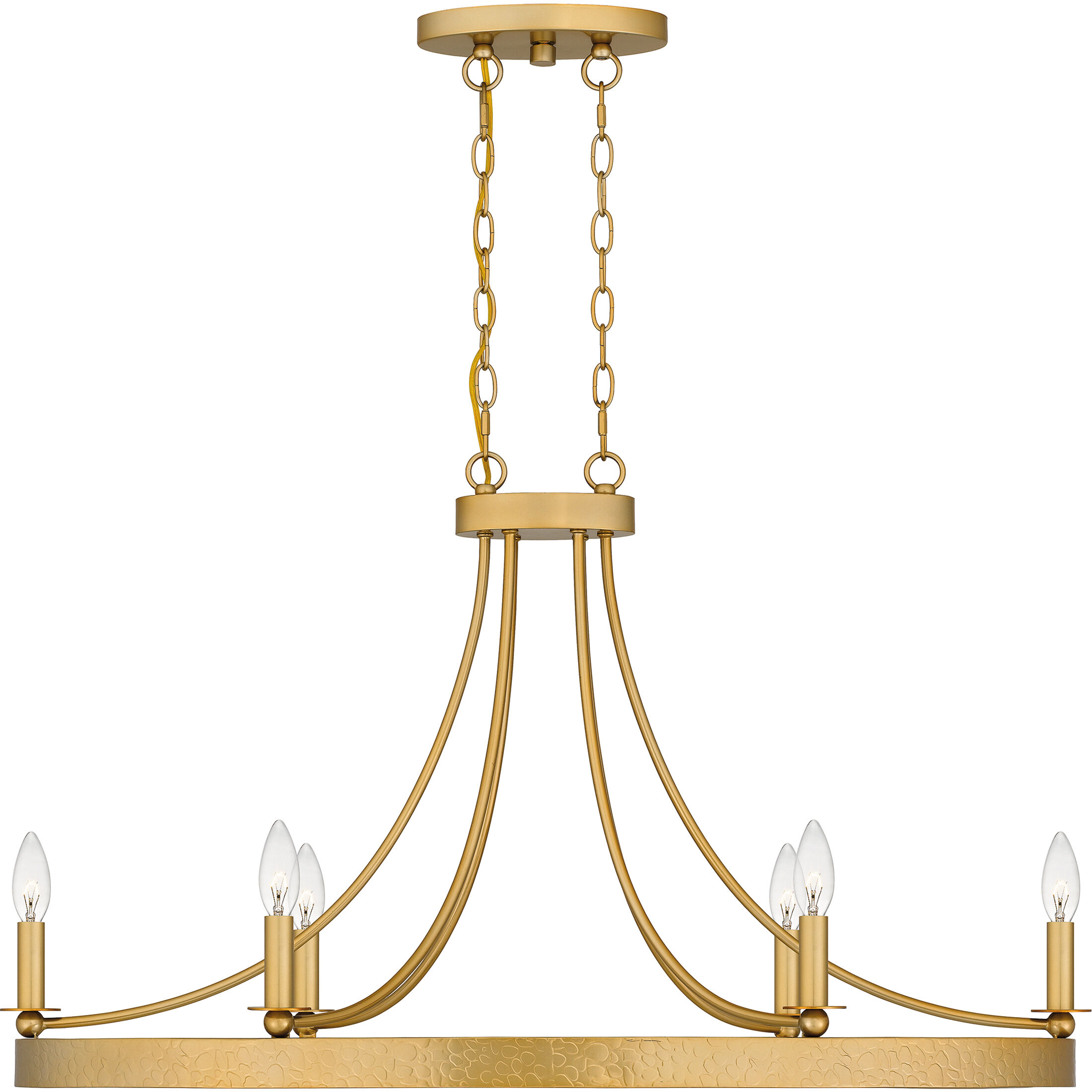 Aspyn 6 Light 36 inch Light Gold Island Light Ceiling Light