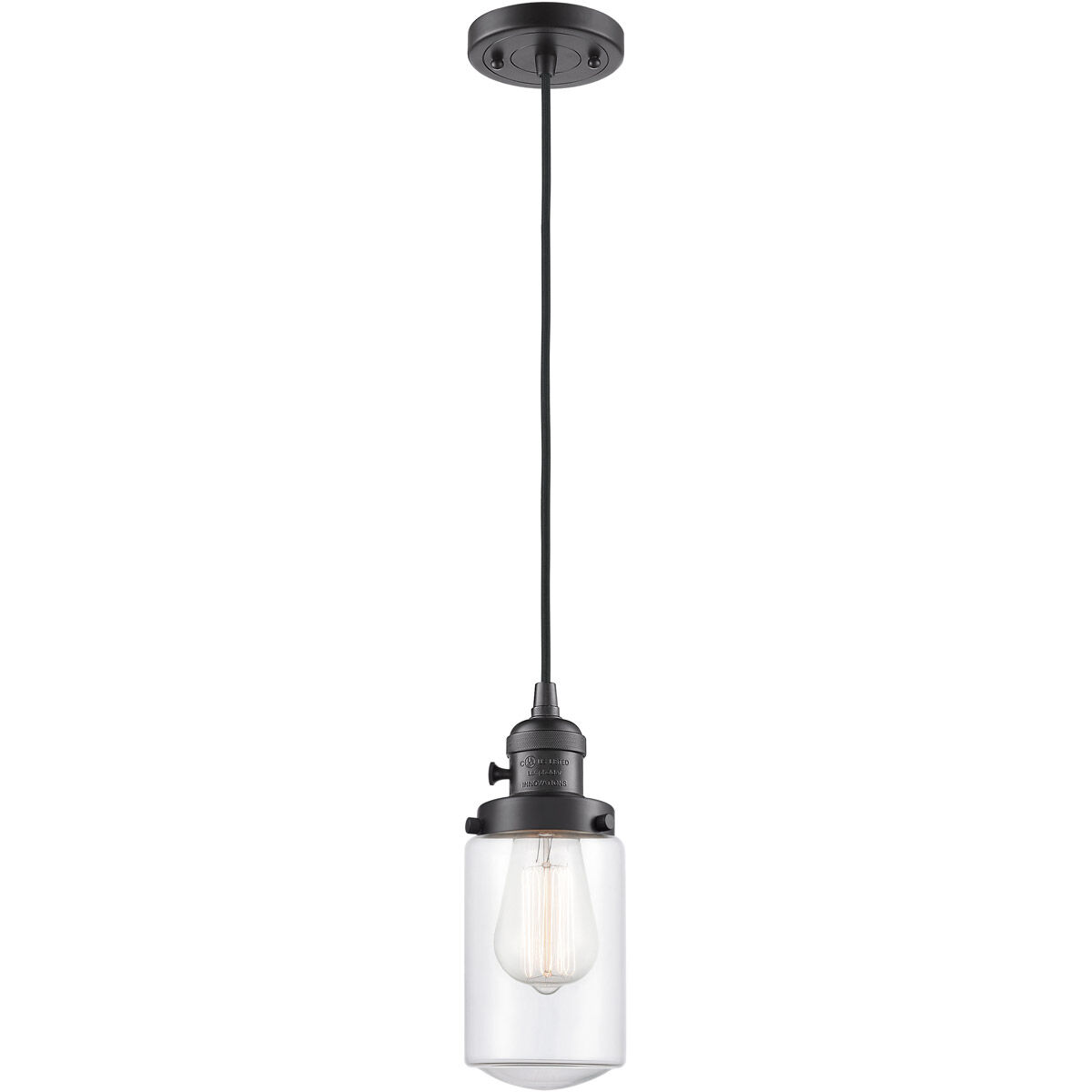Franklin Restoration Dover 1 Light 5 inch Oil Rubbed Bronze Mini Pendant Ceiling Light