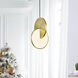 Tranche LED 10 inch Brushed Brass Down Mini Pendant Ceiling Light