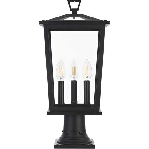 Berks 3 Light 20.5 inch Black Outdoor Post Light