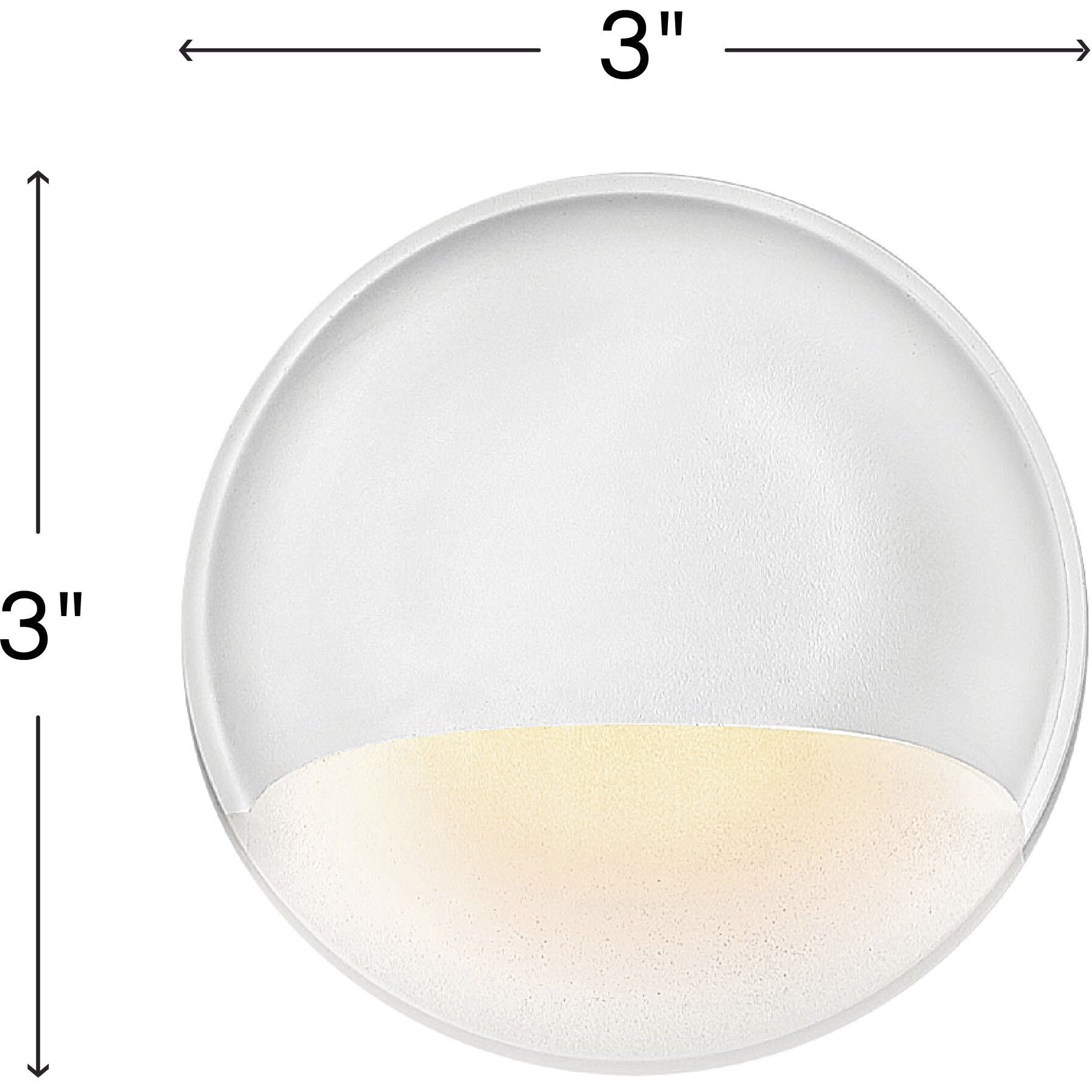 Nuvi 12v 1.40 watt Matte White Landscape Deck Sconce, Round