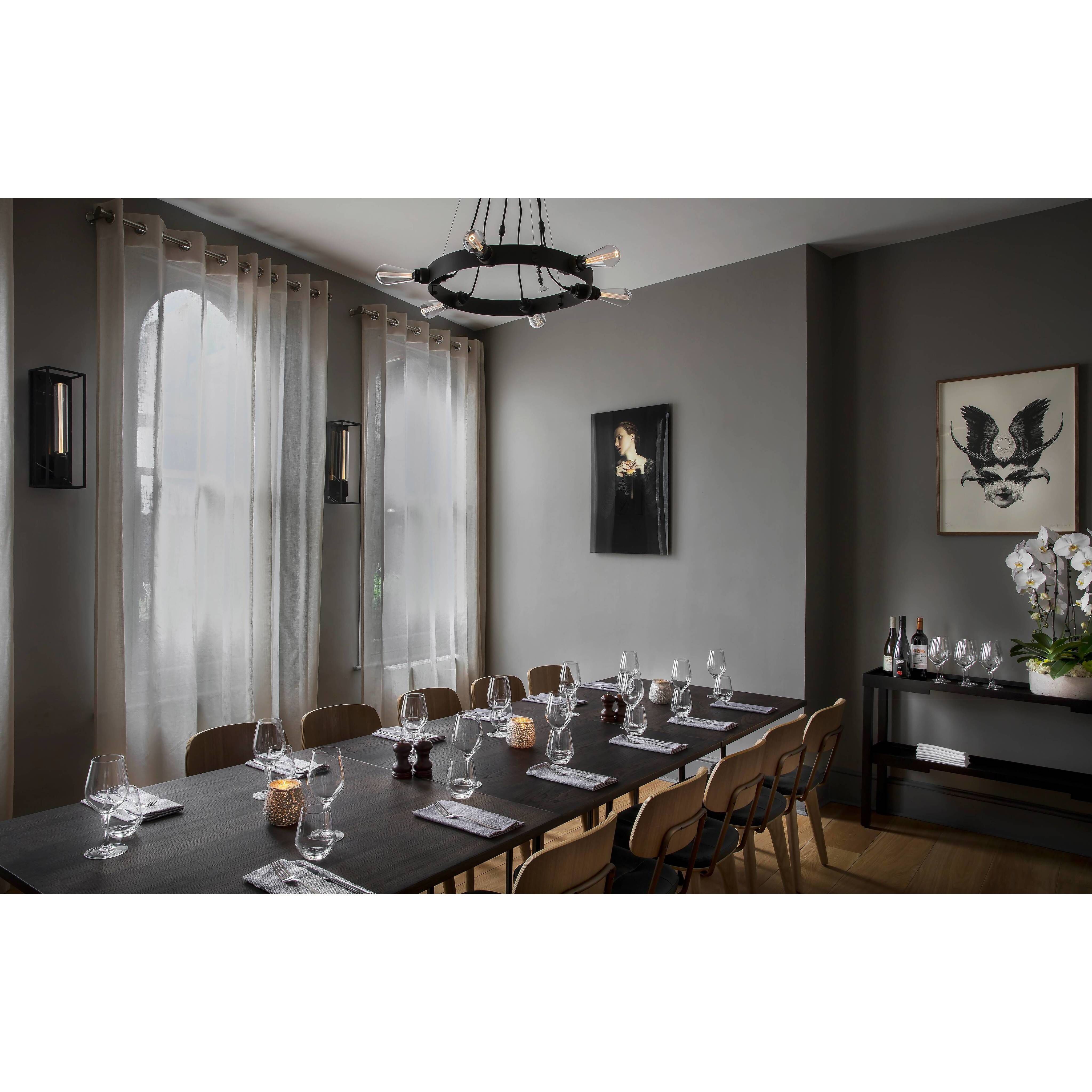 Hero LED 31.5 inch Graphite / Steel Chandelier Ceiling Light