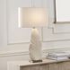 Palm Leaf 31.25 inch 150 watt Matte White Glaze and Brass Table Lamp Portable Light