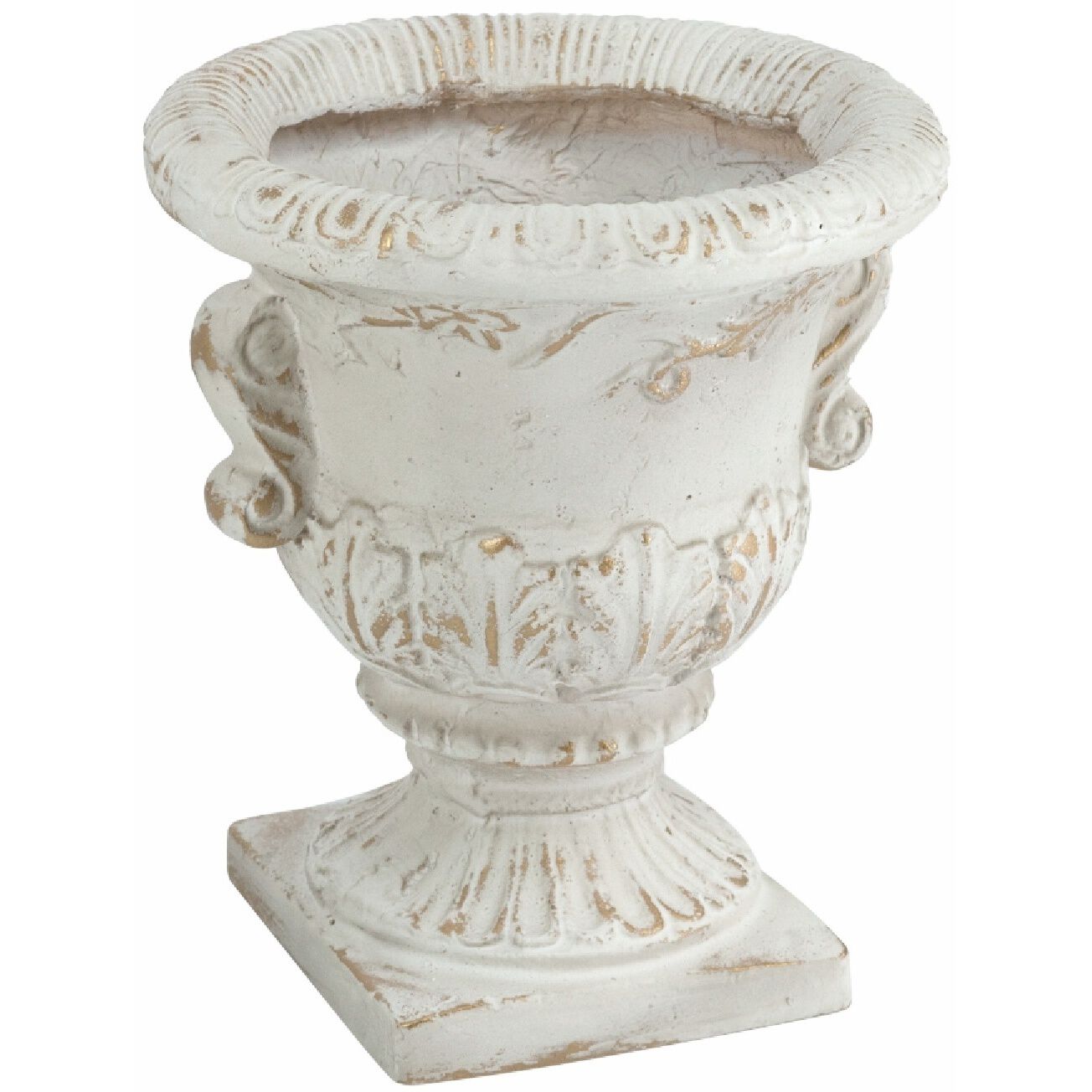 Anita White/Gold Planter