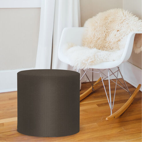 No Tip 17 inch Sterling Charcoal Cylinder Ottoman with Cover