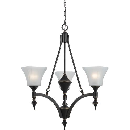 Rockwood 3 Light 25 inch Dark Bronze Chandelier Ceiling Light