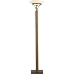 Tambo 72 inch 23.00 watt Natural Ash and Weathered Brass Torchiere Floor Lamp Portable Light