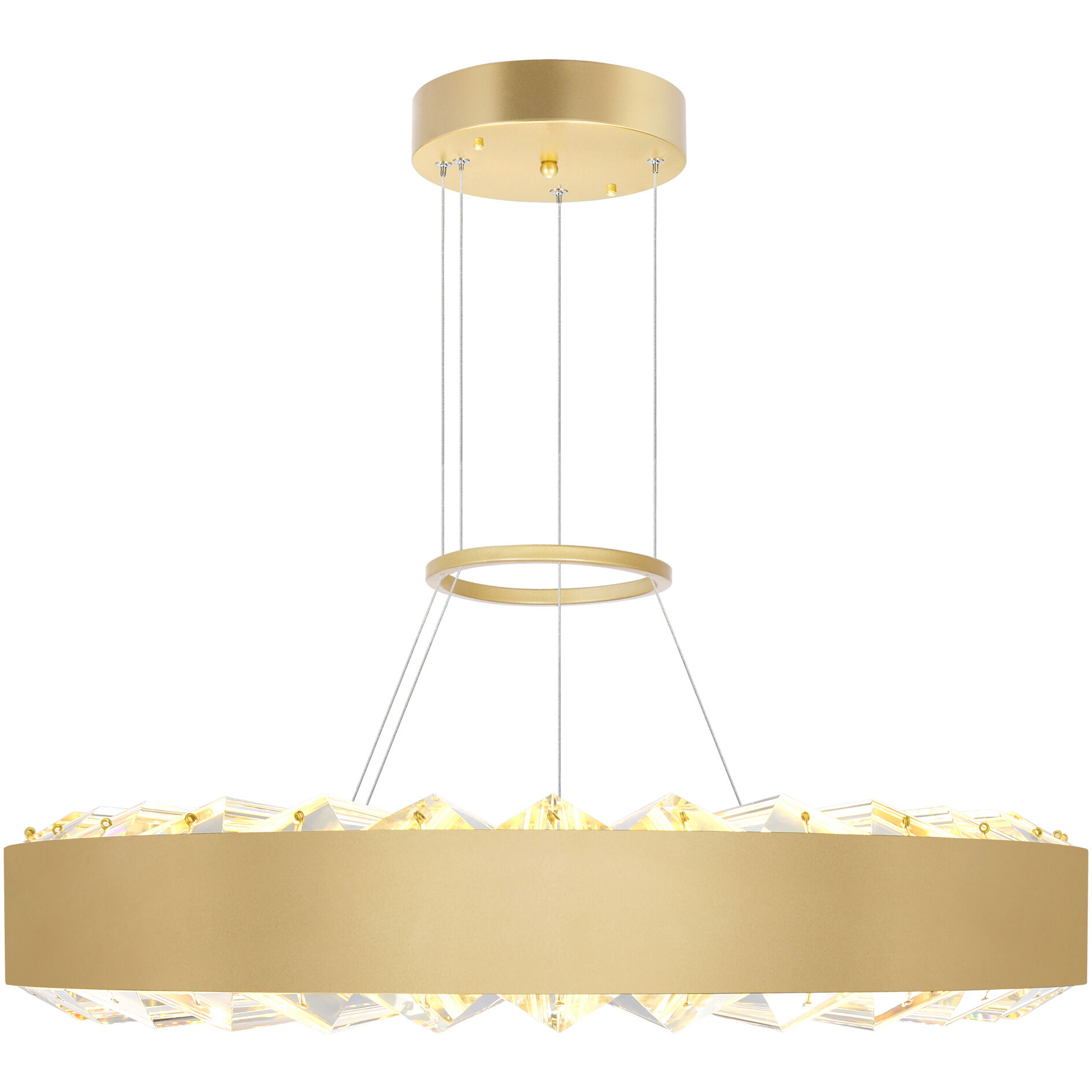 Bjoux LED 16 inch Brass Down Chandelier Ceiling Light