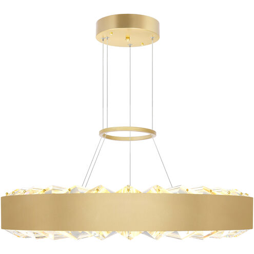 Bjoux LED 16 inch Brass Down Chandelier Ceiling Light