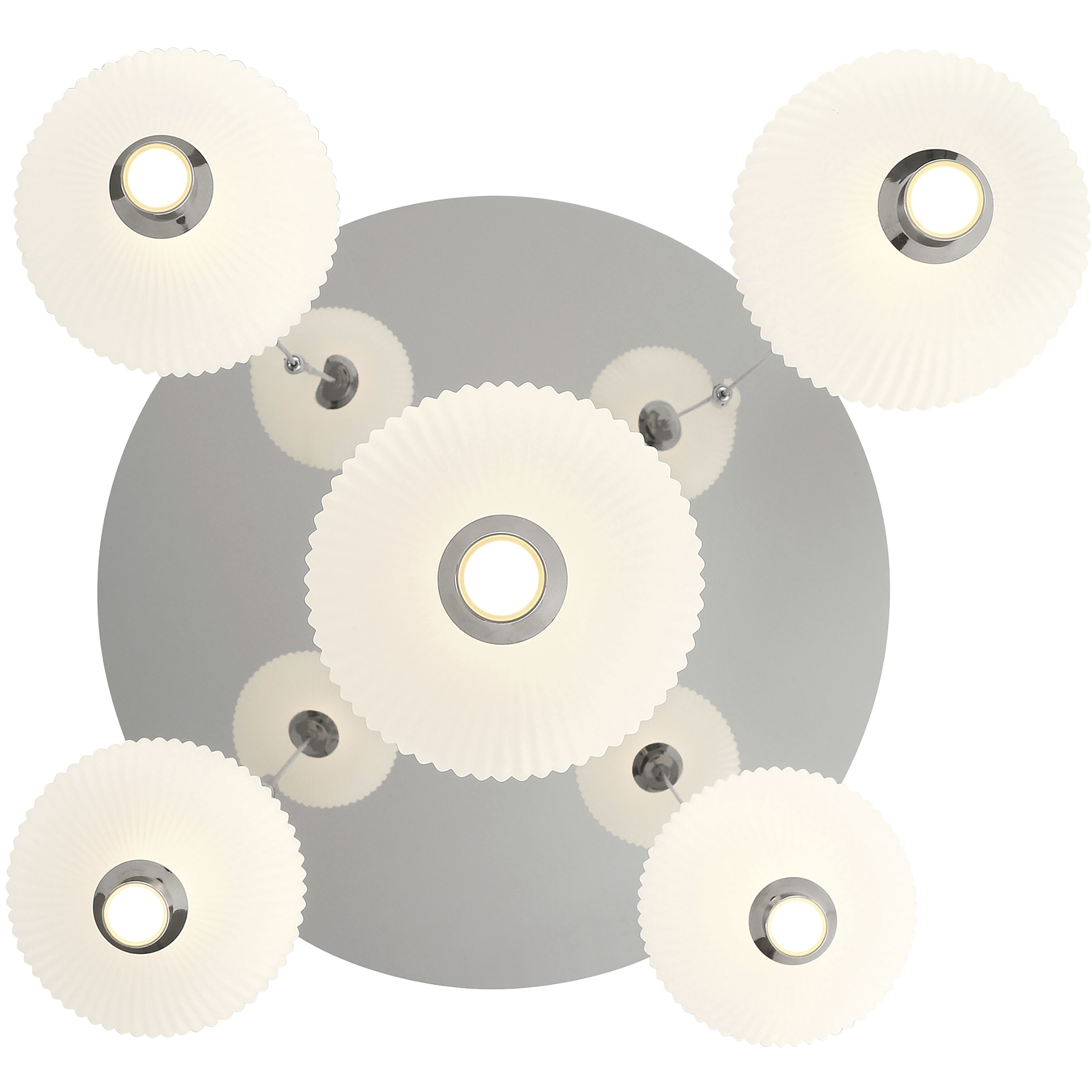 Palmas 5 Light 24 inch Polished Nickel Chandelier Ceiling Light