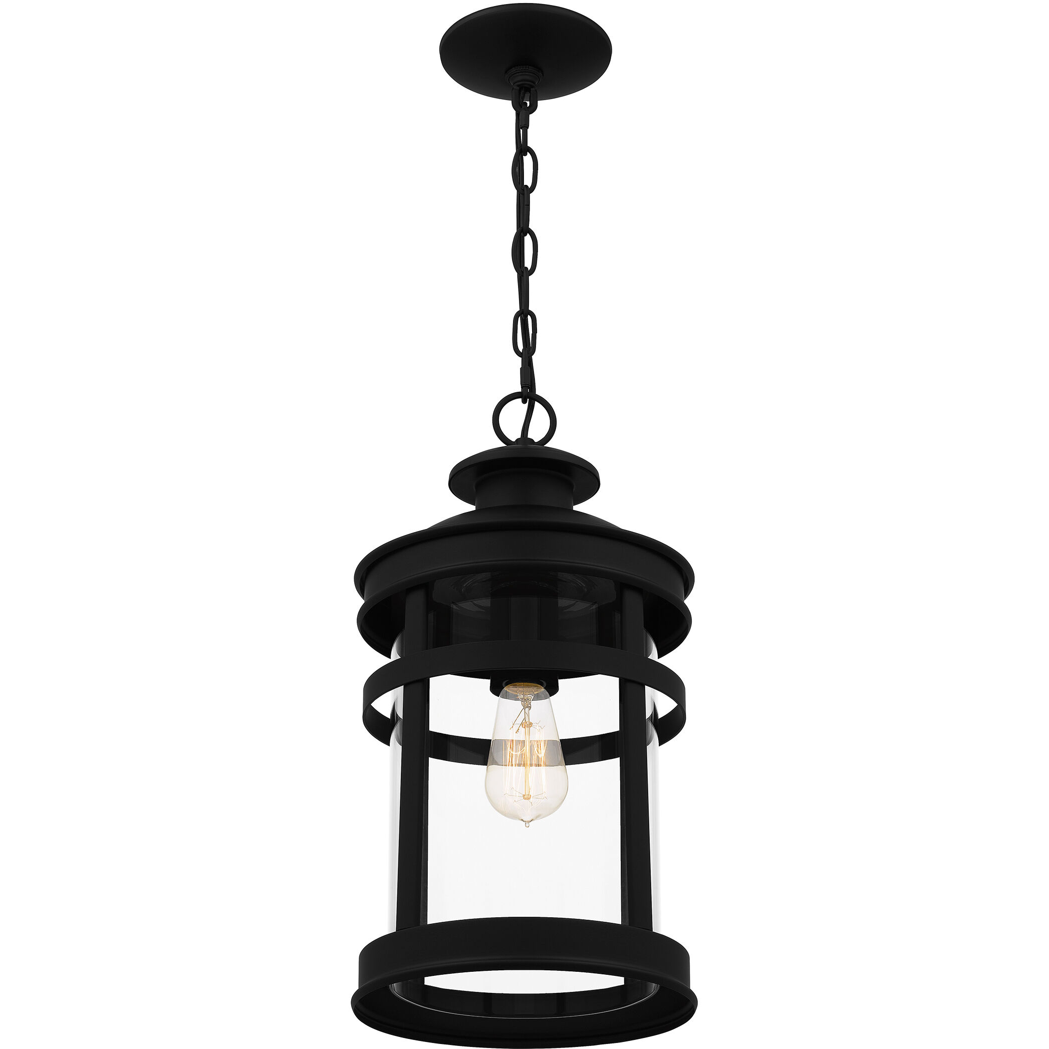 Scout 1 Light 9.5 inch Matte Black Mini Pendant Ceiling Light, Small