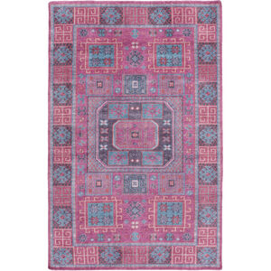 Greta 108 X 72 inch Red and Blue Area Rug, Wool