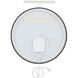 Cadre 30 X 30 inch Brushed Nickel Backlit Wall Mirror