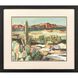 Pop Desert Green and Rust and Orange and Beige Framed Art, Propac