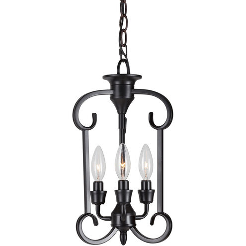 Ione 3 Light 9 inch Black Pendant Ceiling Light