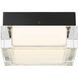 Box LED 5 inch Sand Black Outdoor Flush Mount