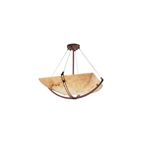 LumenAria 8 Light 55 inch Dark Bronze Pendant Bowl Ceiling Light in Square Bowl, Incandescent