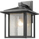 Aspen 1 Light 15.25 inch Black Outdoor Wall Light