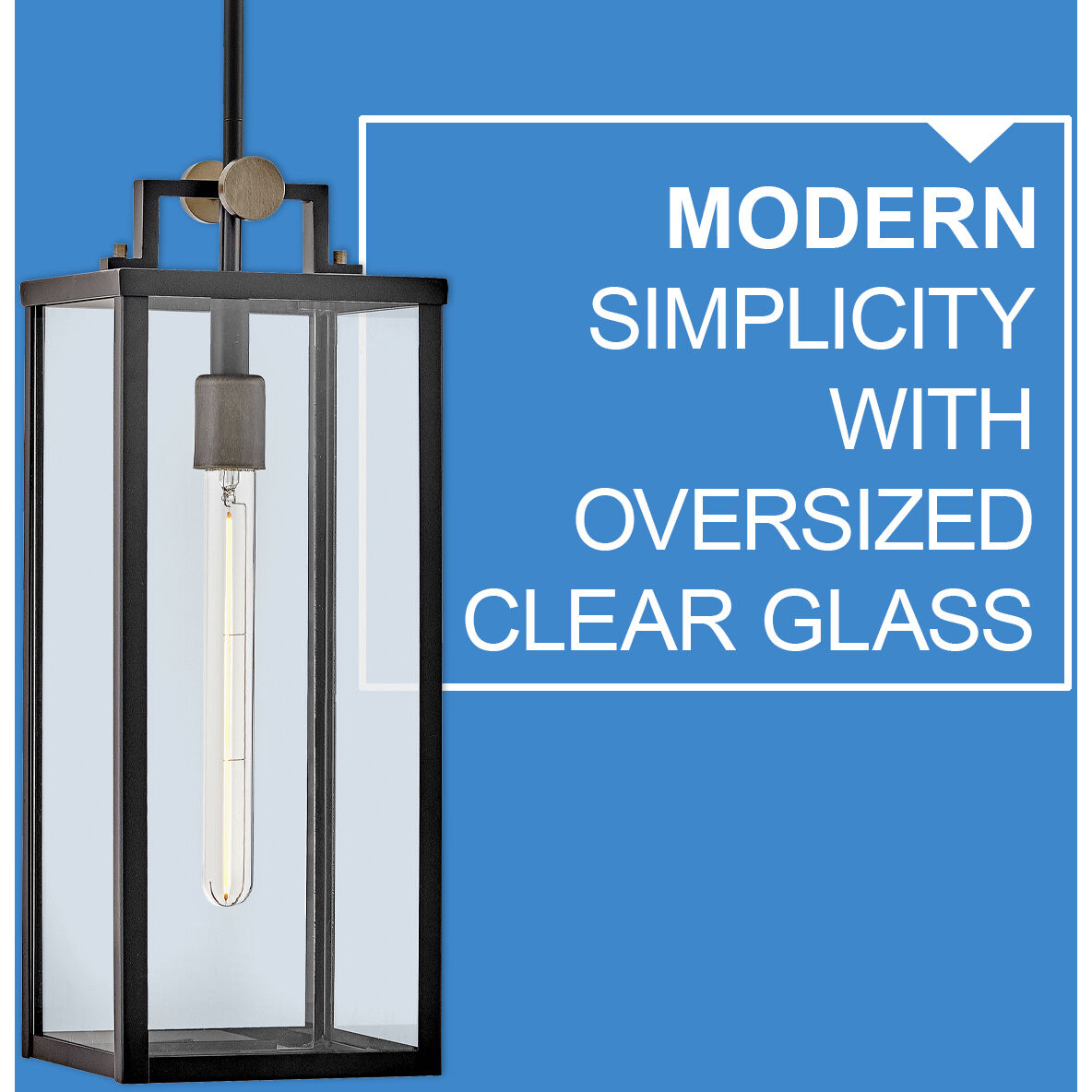 Catalina 1 Light 7.5 inch Black with Burnished Bronze Outdoor Hanging