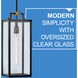 Catalina 1 Light 7.5 inch Black with Burnished Bronze Outdoor Hanging