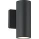 Cylinders LED 8.25 inch Black Outdoor Wall Mount Up/Down Cylinder, Progress LED