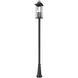Tiberius 6 Light 128.75 inch Black Outdoor Post Mounted Fixture