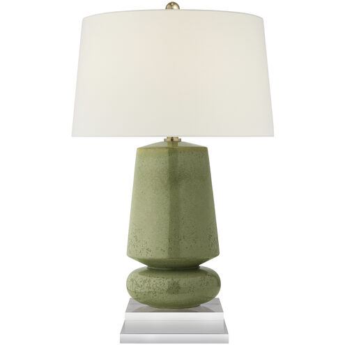 Chapman & Myers Parisienne 28.75 inch 150 watt Shellish Kiwi Table Lamp Portable Light in Linen, Small