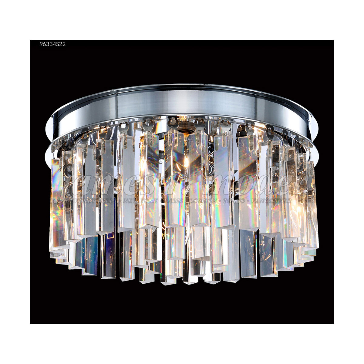 Europa 4 Light 12 inch Silver Flush Mount Ceiling Light