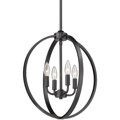 Colson 4 Light 16 inch Matte Black Pendant Ceiling Light in No Shade, Mini