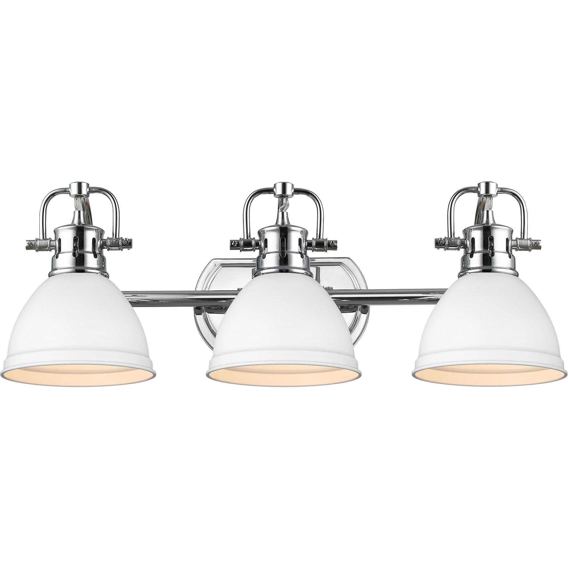 Yep Duncan Vanity Wall Light in Chrome, Matte White