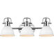 Yep Duncan Vanity Wall Light in Chrome, Matte White