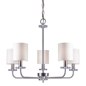 Signature 5 Light 27 inch Brushed Nickel Chandelier Ceiling Light