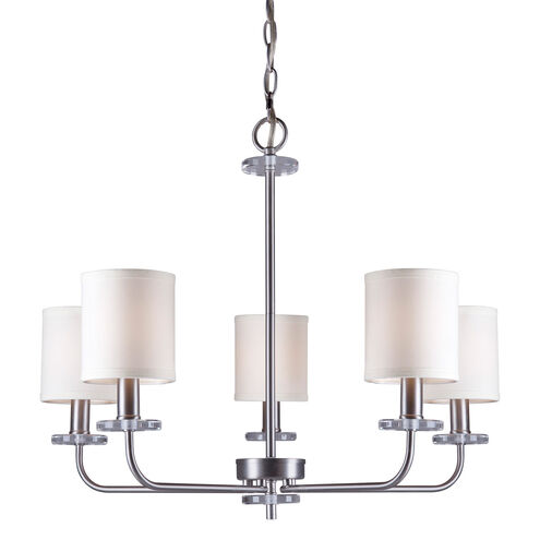 Signature 5 Light 27 inch Brushed Nickel Chandelier Ceiling Light